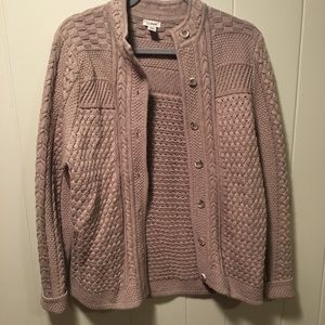 LLBean Cableknit Cozy Cardigan